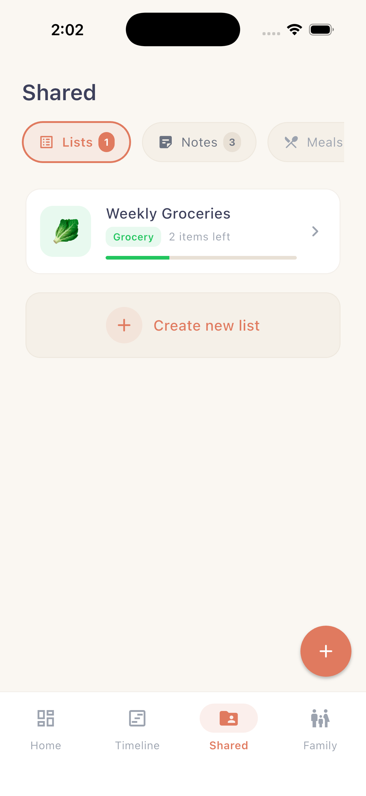 Kunba app Shared screen